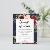 Papier Budget Bourgogne Marsala Floral NVY Changement de (Debout devant)