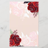 Papier Budget Bourgogne Or Floral Princess Sweet 16 (Dos)