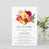 Papier Budget Bourgogne Orange Jaune Bridal Brunch Bubbly (Debout devant)