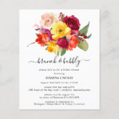 Papier Budget Bourgogne Orange Jaune Brunch Rose Bubbly (Devant)