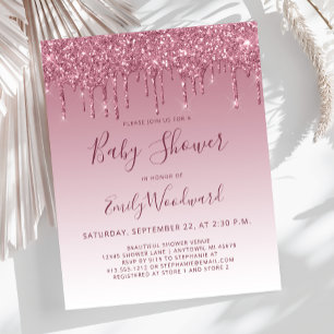 Papier Budget Bourgogne Parties scintillant Baby shower I