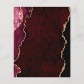 Papier Budget Bourgogne Rouge Agate Script Faire-Part de  (Dos)