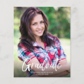 Papier Budget Bourgogne Script Graduation Faire-part (Devant)