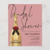 Papier Budget Bouteille Champagne Dusty Fête des mariées  (Devant)