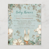 Papier Budget Boy Bunny Bunny Boy Baby shower Invitation (Devant)