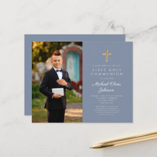 Papier Budget Boy Dusty Croix Bleue Photo Première commun