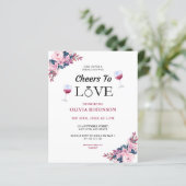 Papier Budget Bravo à aimer Vin Fête des mariées Invitati (Debout devant)