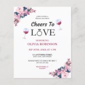 Papier Budget Bravo à aimer Vin Fête des mariées Invitati (Devant)