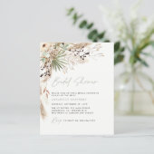 Papier budget Brive douche pampas herbe boho invitation (Debout devant)