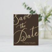 Papier Budget Brown Chic Photo Minimal Whimsical Script (Debout devant)