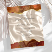 Papier Budget Brûlé Orange Or Agate ivoire Mariage de soi