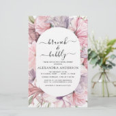 Papier Budget Brunch & Bubbly Boho Purple Fête des mariée (Debout devant)