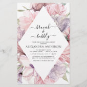 Papier Budget Brunch & Bubbly Boho Purple Fête des mariée (Devant)