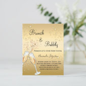 Papier Budget Brunch Bubbly Fête des mariées or invitatio (Debout devant)