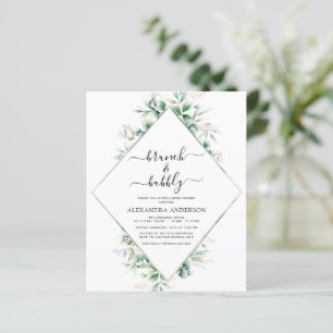 Papier Budget Brunch & Bubbly Fête des mariées verdure