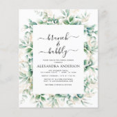 Papier Budget Brunch & Bubbly Invitations de douche nupti (Devant)