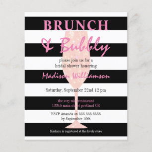 Papier Budget Brunch & Bubbly Rose Pailleté Baby Shower 
