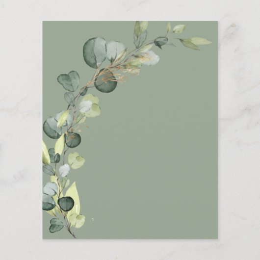 Papier Budget Brunch & Bubbly Sage Green Invitation (Dos)