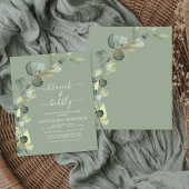 Papier Budget Brunch & Bubbly Sage Green Invitation