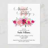 Papier Budget Brunch Bubby Floral Fêtes des mariées Invit (Devant)