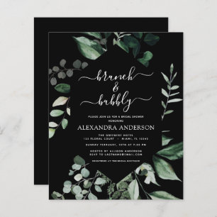 Papier Budget Brunch & Fête des mariées Bubbly Black Gree