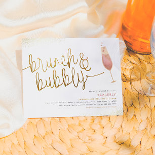 Papier Budget Brunch & Fête des mariées Bubbly Champagne