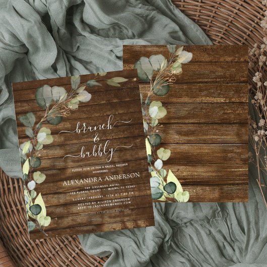 Papier Budget Brunch & Fête des mariées Bubbly Eucalyptus