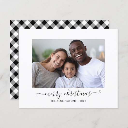 Papier BUDGET Buffalo Joyeux script de Noël Joyeux photo (Devant / Derrière)