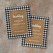 Papier BUDGET Buffalo Plaid Kraft Faire-part de mariage