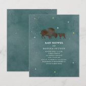 Papier Budget Buffalo Stars Invitation Baby shower (Devant / Derrière)