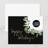 Papier Budget Bulk Or noir Moderne Wreath Votre logo (Devant / Derrière)