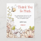 Papier Budget Bumblebee Coral Baby shower Merci (Devant)