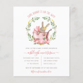 Papier Budget Bunny & Fleurs d'aquarelle Baby shower fill (Devant)