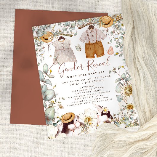 Papier Budget Bunny Genre Reveillez Baby shower Invitatio