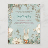 Papier Budget Bunny Photo Foliage bébé garçon naissance a (Devant)