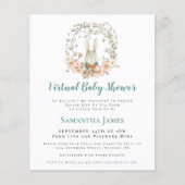 Papier Budget Bunny Vintage Boy Baby shower virtuel (Devant)