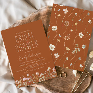 Papier Budget Burange Boho Fleur sauvage Fête des mariées