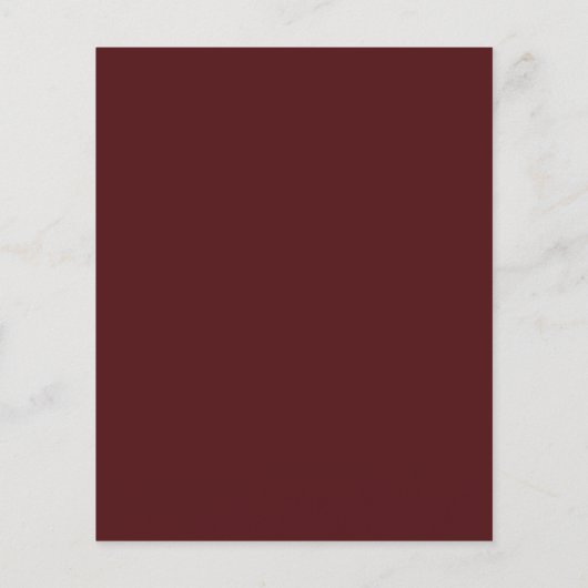 Papier Budget Burgundy Crest Elégant Mariage Invitation (Dos)