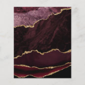 Papier Budget Burgundy Gold Agate 50th Anniversary Invite (Dos)