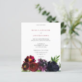 Papier Budget Burgundy Marine Plum Floral Mariage (Debout devant)