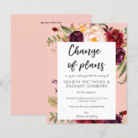 Budget Burgundy Marsala Floral PNK Changement de p