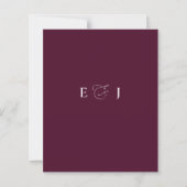 Papier Budget Burgundy White Floral Wedding Invitations (Dos)