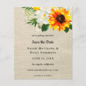 Papier Budget Burlap Sunflower & Whi Floral Enregistrer l (Devant)