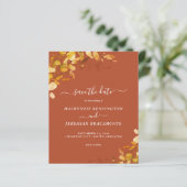 Papier Budget Burnt Orange Botanical Photo Enregistrer la (Debout devant)