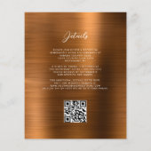 Papier Budget Burnt Orange Glam QR Code Mariage Invitatio (Dos)