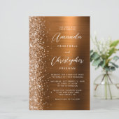 Papier Budget Burnt Orange Glam QR Code Mariage Invitatio (Debout devant)