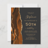 Papier Budget Burnt Orange Gold Agate Dark 50e anniversai (Devant)