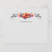 Papier Budget Burnt Orange Green Wedding Invitations (Dos)