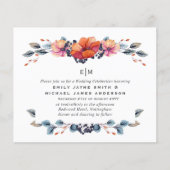 Papier Budget Burnt Orange Green Wedding Invitations (Devant)