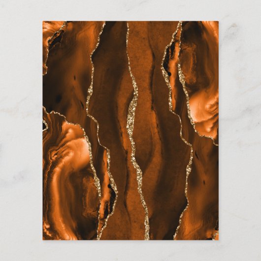 Papier Budget Burr Orange Agate Dark Faire-part de mariag (Dos)
